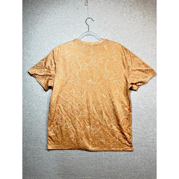 APT.9 T-Shirt Men's XL Tan Floral Slim Fit Crew Neck Short Sleeve Pullover - Picture 2 of 8